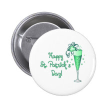 Champagne verte badges avec agrafe