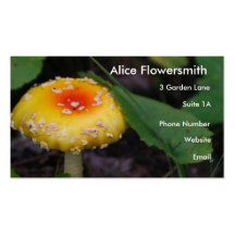 Champignon jaune extraordinaire cartes de visite professionnelles