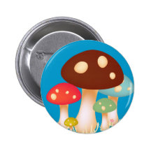 Champignons Badges Avec Agrafe