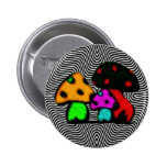 champignons d'amusement badge avec épingle