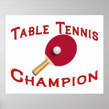 Champion de ping-pong affiches