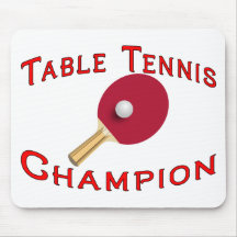 Champion de ping-pong tapis de souris