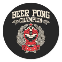 Champion de puanteur de bière autocollants