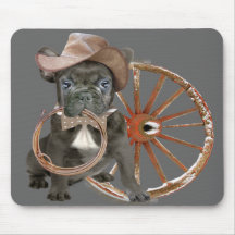 CHAMPION MOUSEPAD DE RODÉO DE BOULEDOGUE FRANÇAIS TAPIS DE SOURIS