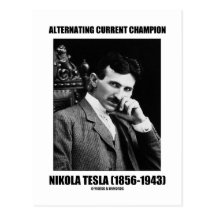 Champion Nikola Tesla de courant alternatif Carte Postale