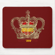 Champions 2010 espagnols de rois monde du football tapis de souris