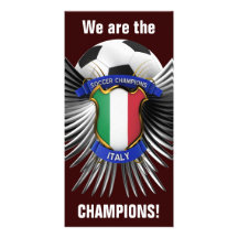 Champions du football de l'Italie Cartes De Vœux Avec Photo