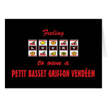 Chanceux au propre un petit griffon Vendéen de bas Cartes De Vœux
