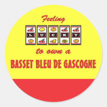 Chanceux au propre une conception de Bleu de Gasco Adhésifs