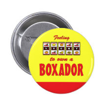 Chanceux au propre une conception de chien d'amuse badges avec agrafe