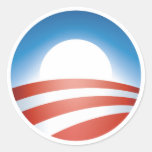 Changement 08 d'espoir d'Obama Adhésifs Ronds