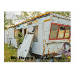 Changement d'adresse la carte : Maison de remorque Carte Postale