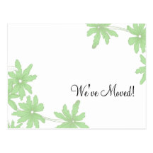 Changement d'adresse vert de marguerites la carte 
