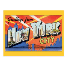 Changement d'adresse vintage, New York City NYC Cartes Postales