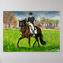 Changez le vrai portrait de cheval de dressage affiche