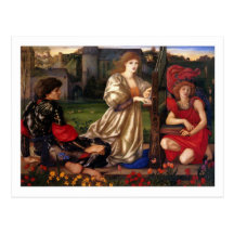 Chanson de l'amour - Edward Burne-Jones Cartes Postales