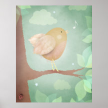 Chanson d'oiseau - copies d'affiche