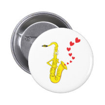 Chanter une sérénade à romantique de saxophone badges avec agrafe