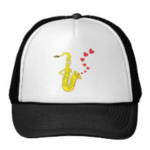 Chanter une sérénade à romantique de saxophone casquette de camionneur