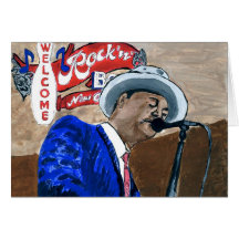 Chanteur de bleus carte de vœux
