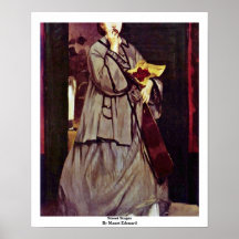 Chanteur de rue par Manet Edouard Affiches
