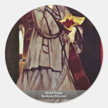 Chanteur de rue par Manet Edouard Autocollants