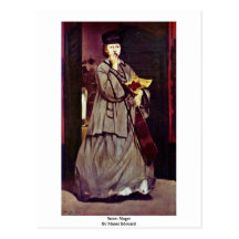 Chanteur de rue par Manet Edouard Carte Postale
