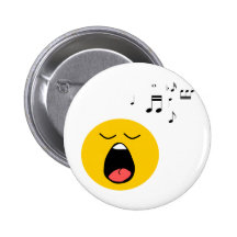 Chanteur souriant badges avec agrafe