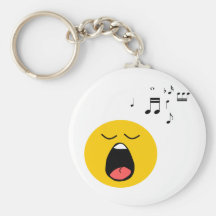 Chanteur souriant porte-clefs