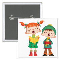 Chants de Noël de chant Badge