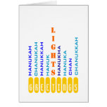 Chanukah Menorah dans la carte de mots