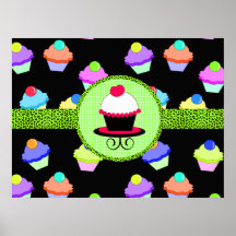 Chaos coloré de petit gâteau posters