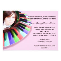 Chaos de clavier avec votre photo invitations