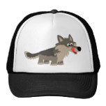 Chapeau affamé de loup de bande dessinée mignonne casquettes
