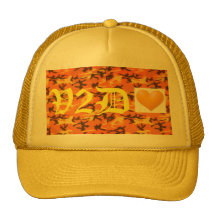 CHAPEAU ANGLAIS DE LA COUTUME YELLOW&ORANGE CAMO D CASQUETTE DE CAMIONNEUR