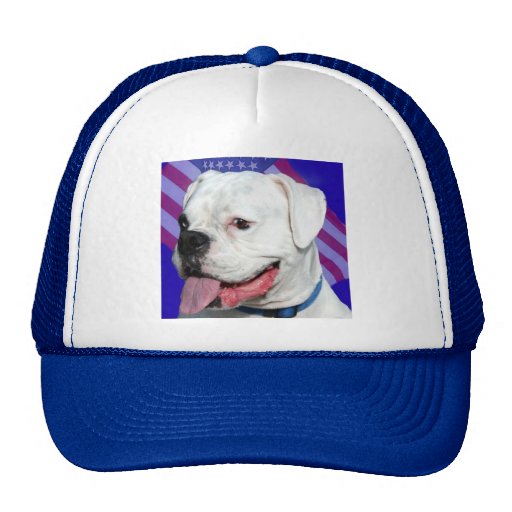 Chapeau blanc patriotique de boxeur casquettes de camionneur