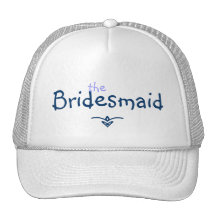 Chapeau bleu de demoiselle d'honneur de tresse casquettes de camionneur
