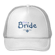 Chapeau bleu de jeune mariée de tresse casquette de camionneur