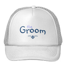 Chapeau bleu de marié de tresse casquettes de camionneur