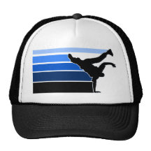 Chapeau bleu de noir de gradient de BBOY Casquettes