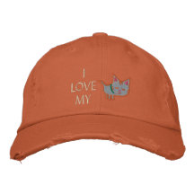 Chapeau brodé par amoureux des chats