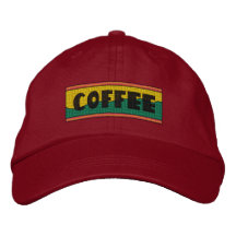 Chapeau brodé par café