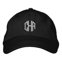Chapeau brodé par coutume avec votre monogramme