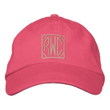 Chapeau brodé par coutume avec votre monogramme