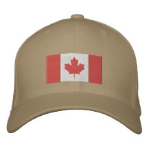 Chapeau brodé par drapeau canadien