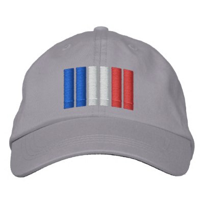 Chapeau brodé par drapeau de la France