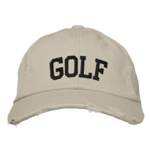 Chapeau brodé par golf