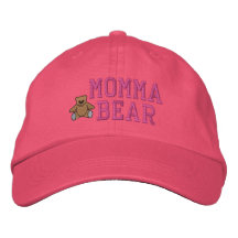 Chapeau brodé par ours de mamans de mères