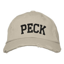 Chapeau brodé par picotin