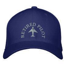 Chapeau brodé par pilote retiré